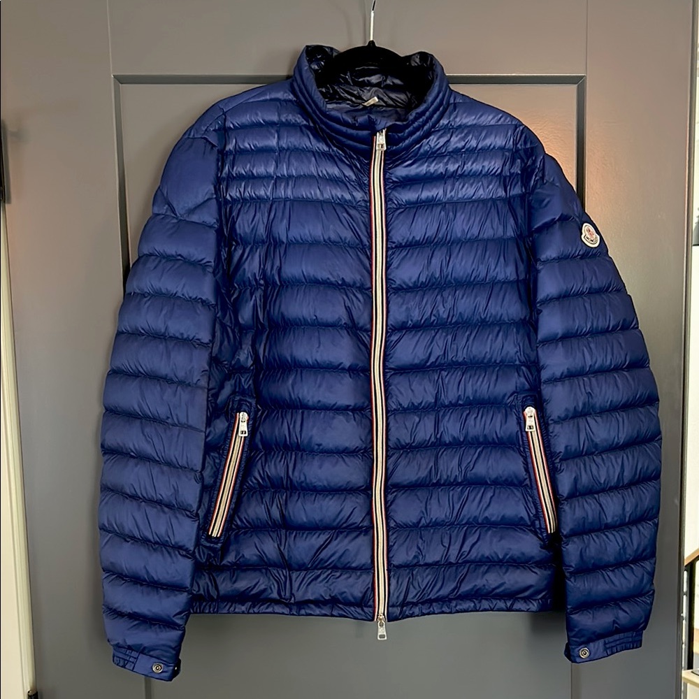 Moncler Blue Puffer Longue Saidon Jacket